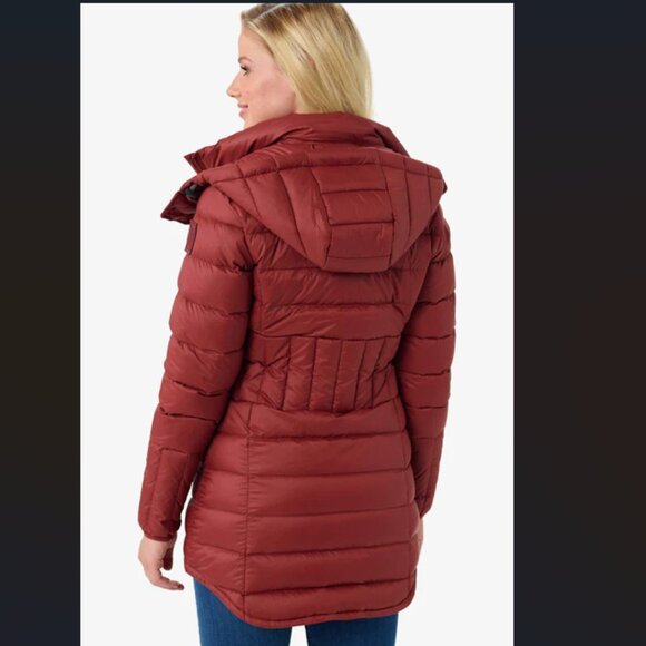 NEW Lole Claudia Down  puffer Jacket - 650 Fill Power in Tuscan Red 1225 6s3 - Picture 2 of 12